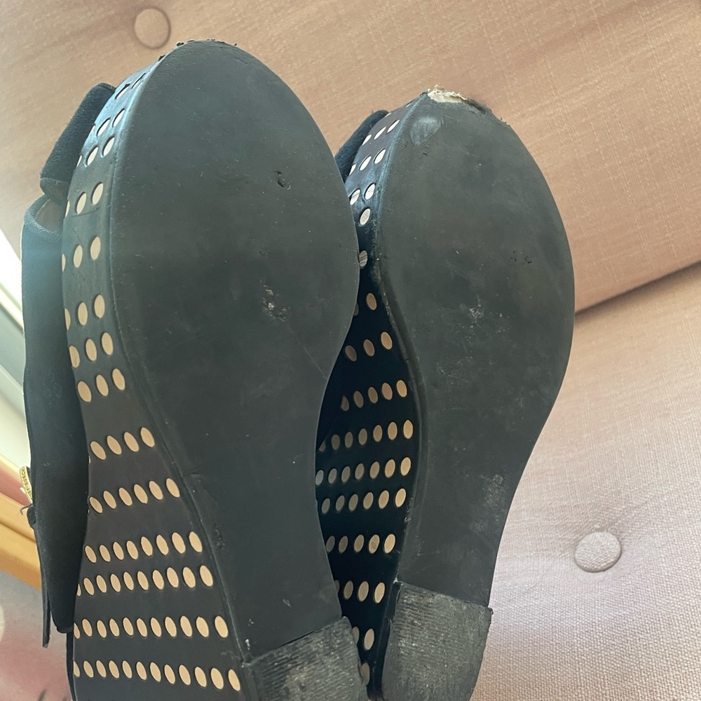 Tory Burch Mary Jane Platform Polka Dot Wedges - Picture 5 of 5